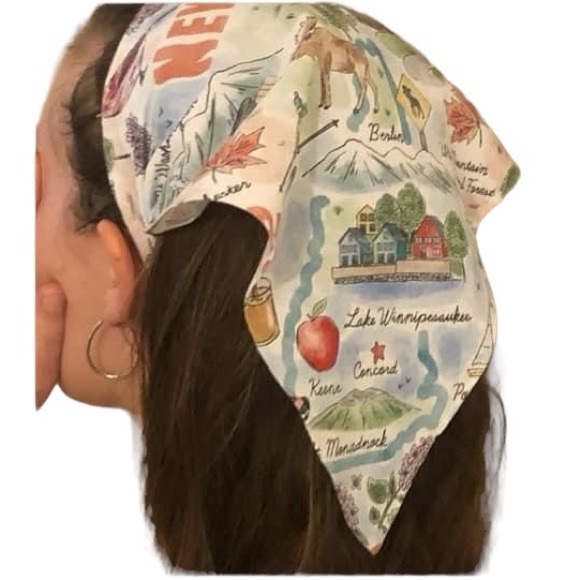 Swifties colorful 70’s style head scarf hand made USA cotton concert festivals - Picture 2 of 6
